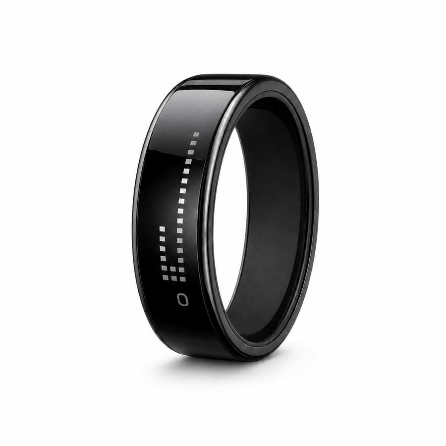Pulse Display Smart Ring front three-quarter view on white